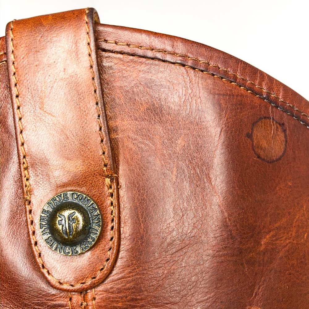 Frye Size 7 Melissa Button Cognac Riding Boots - Picture 6 of 8